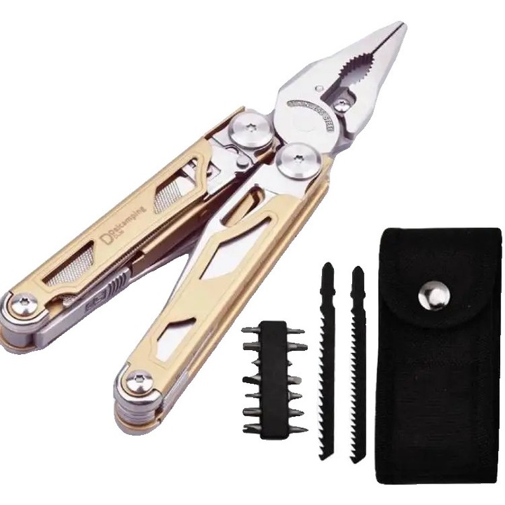 Unealta multifunctionala, otel inoxidabil durabil, functionalitate versatila, 30-galben