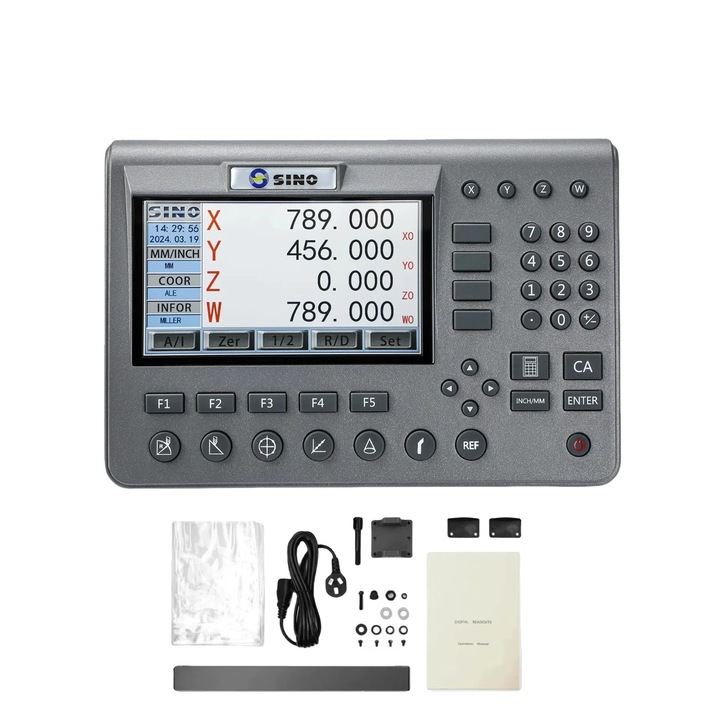 Kit DRO pentru strung de frezare cu 4 axe, masurare precisa, functii usor de utilizat, afisaj DRO-SDS200