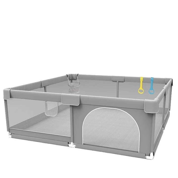 Tarc copii, design modern, gri deschis, dimensiuni ajustabile