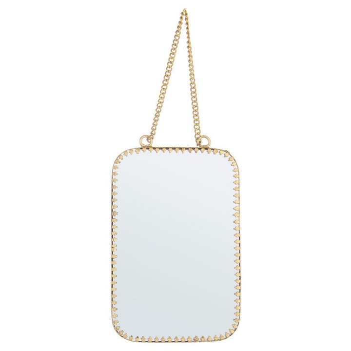 Lacey arany fém falitükör 10x16, 5 cm