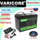 Батерия LiFePO4, VariCore, 12V, 200Ah, 360x190x250мм, черен/зелен
