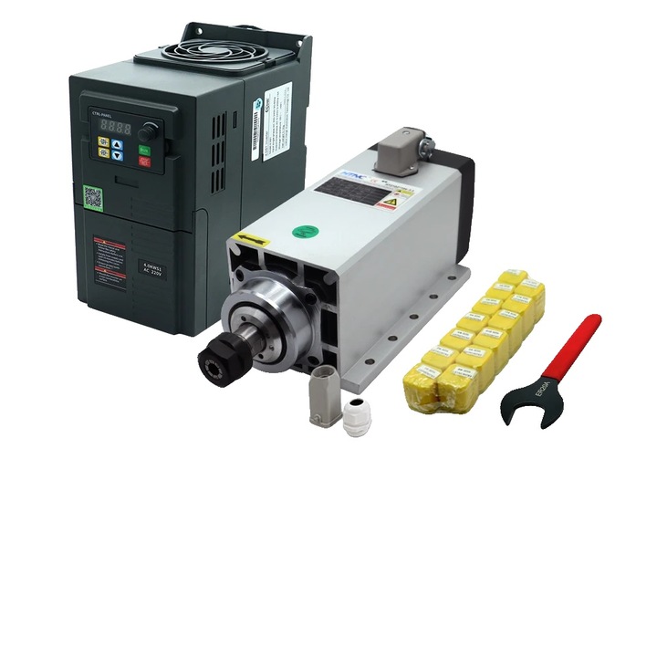 Motor CNC, 220V, 24000 RPM, sistem ER20, metal