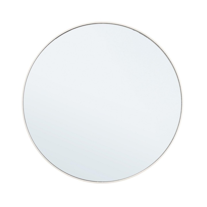 Fehér fém falitükör Nucleos Ø60x1.5 cm