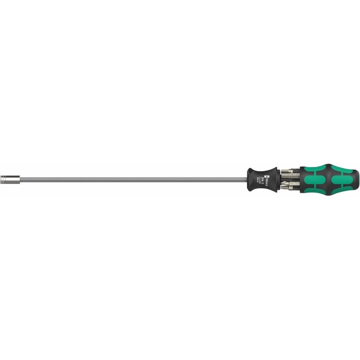 WERA Kraftform Compact 27 XL csavarhúzókészlet, 6 bit, 1/4" x 300 mm, rozsdamentes acél