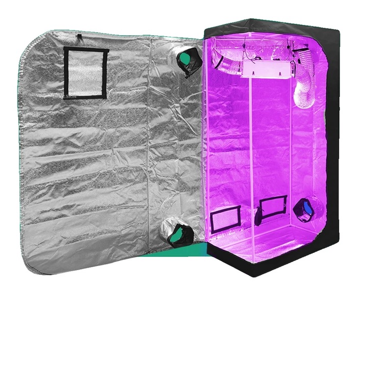 Növényház, 100x50x200cm, tartós anyag, fényvisszaverő belső