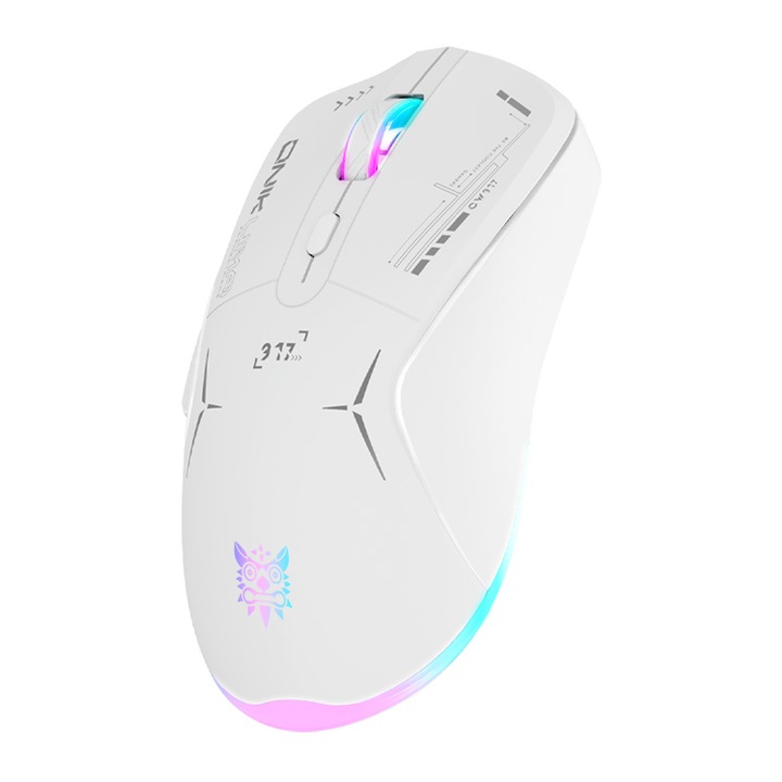 ONIKUMA CW917 vezeték nélküli gamer egér, 4800 DPI, USB, fehér