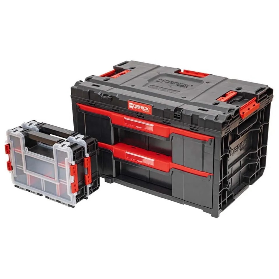 Sistem organizare scule QBRICK SYSTEM ONE, negru+ rosu - eMAG.ro