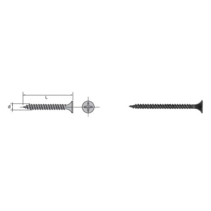 Surub metalic, 3.5x45 mm