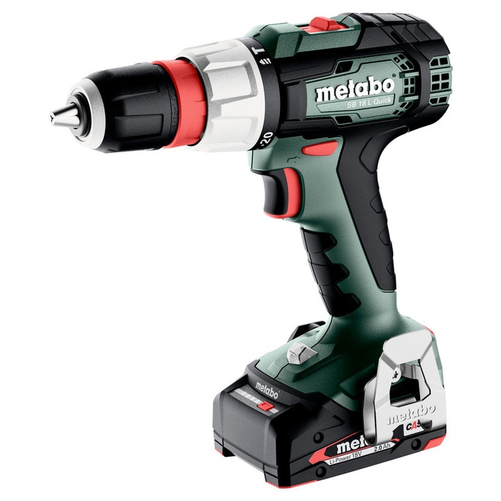 Masina de gaurit si insurubat Metabo, 18V, 2 acumulatori 2.0Ah, set