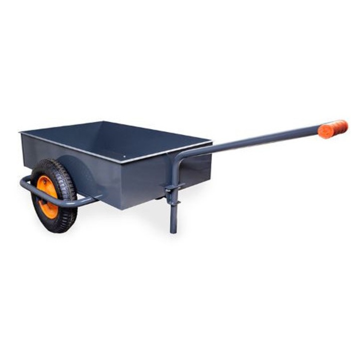 Carucior de transport UN, model W180, 300 kg, 4 roti pneumatice, 161x91x62cm