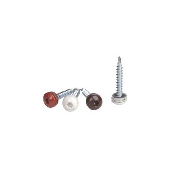 Suruburi autoforante UN, 4.8x35mm, RAL 9002