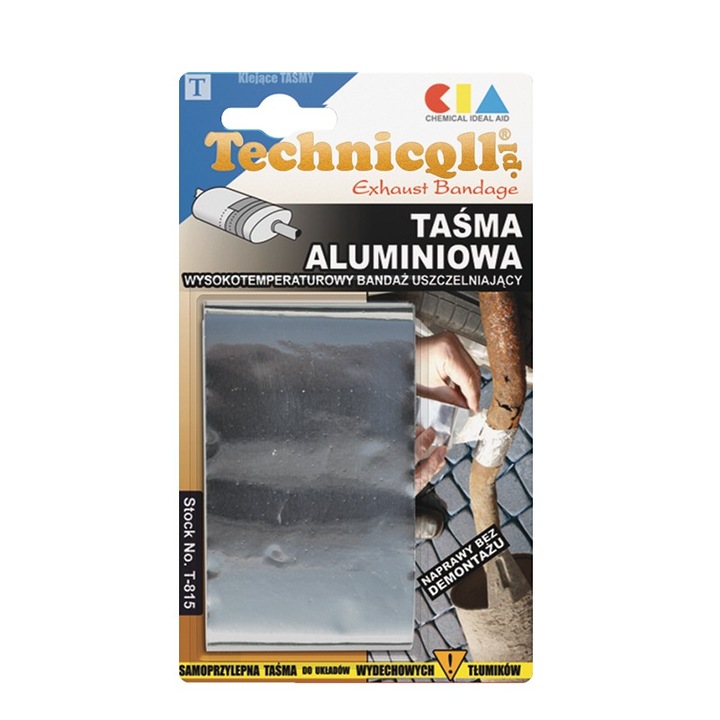 Banda din aluminiu pentru amortizoare, TECHNICQLL, 1.2m x 50mm