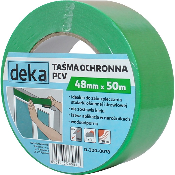 Banda protectie PVC 48mmx50m, DEKA, rezistenta la apa
