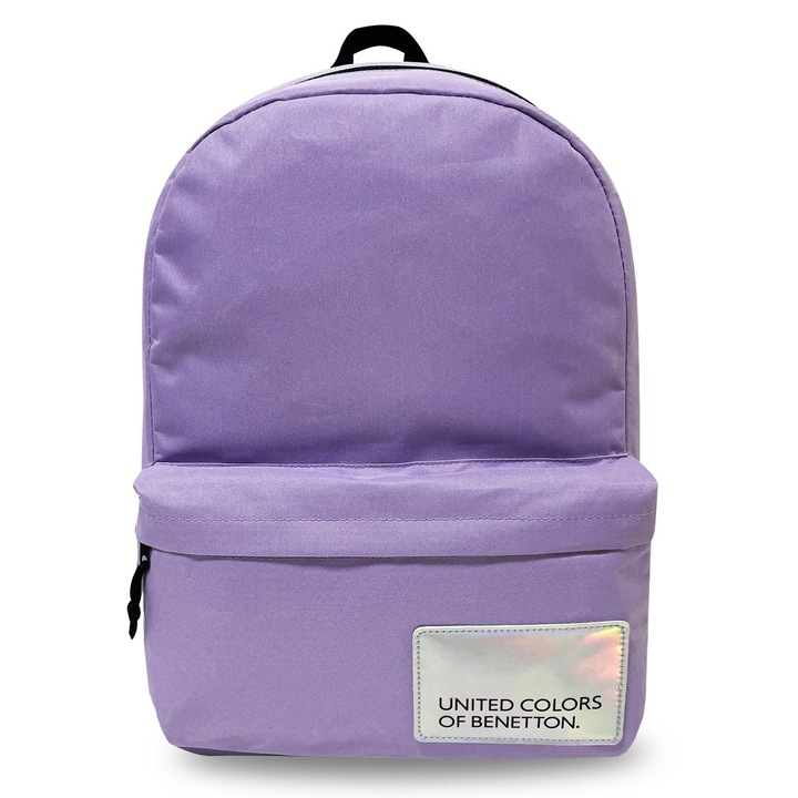 Ghiozdan Holografic Lila Logo 30x14x44cm - Benetton