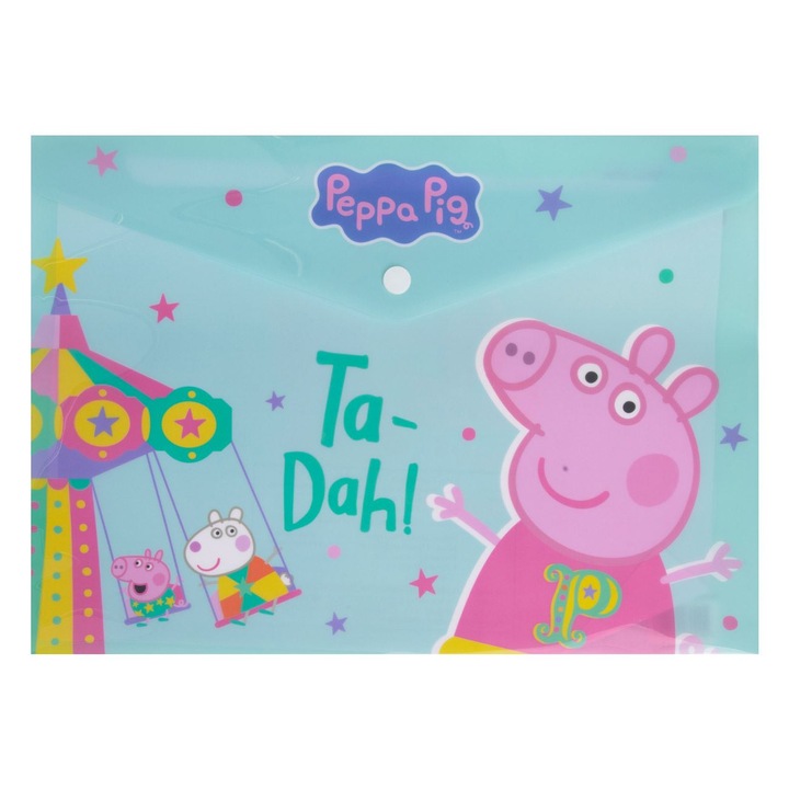 Mapa cu capsa & model peppa pig 33x24cm