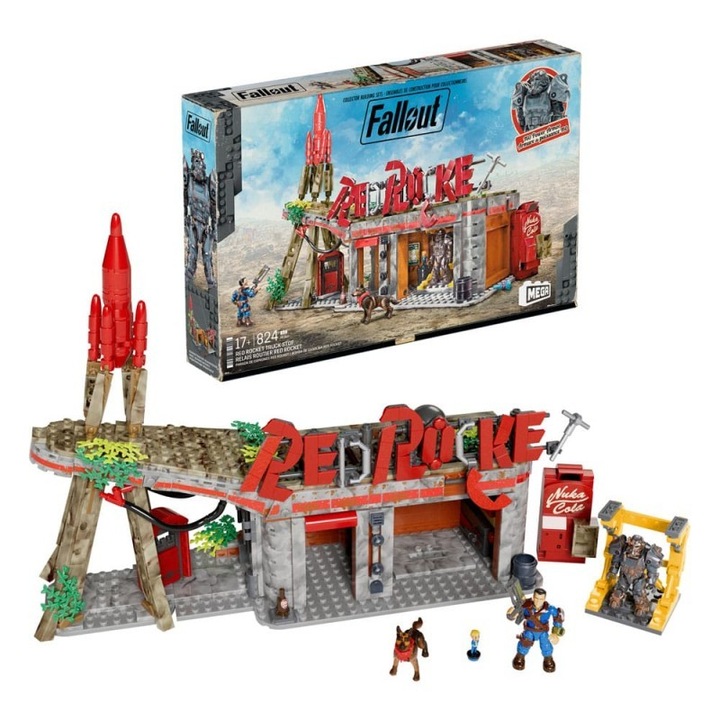Set de Construcție Mattel Fallout MEGA Red Rocket Truck Stop, multicolor
