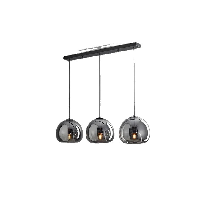 Aplica moderna, L, cu bulb, design elegant, din sticla si fier