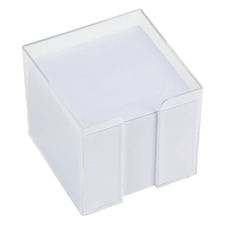 Notite Albe in Cutie din Plastic 8.5x8.5cm - 700F