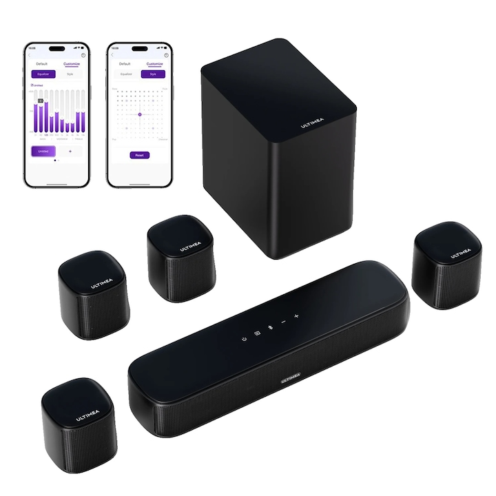 Soundbar, 7.1 canale, control prin aplicatie, Aura A40, 300-399W