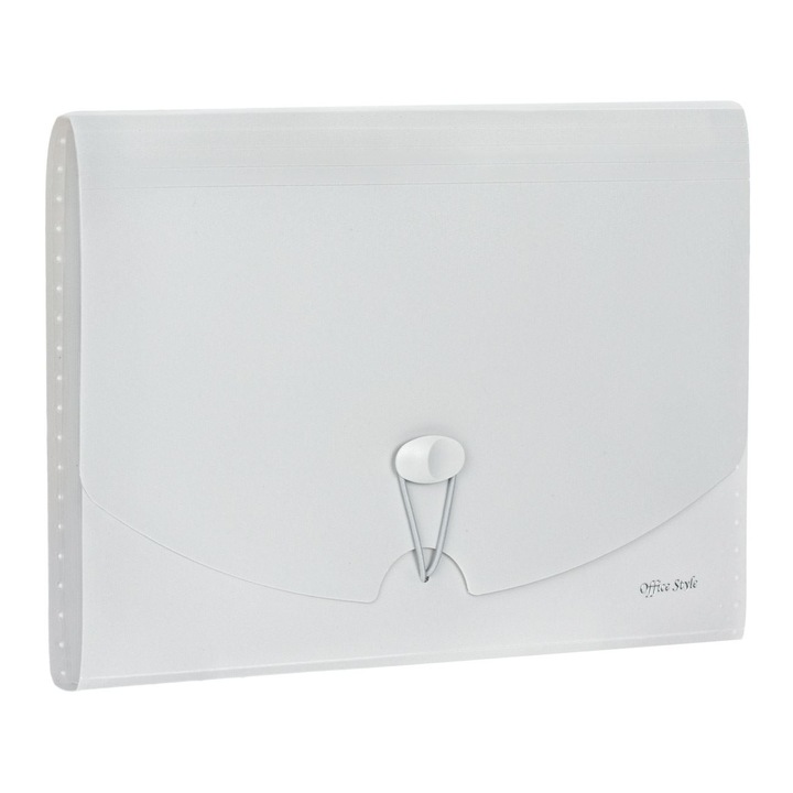 Servieta cu 12 compartimente soft touch gri cu elastic & capsa 33.5x3x24cm