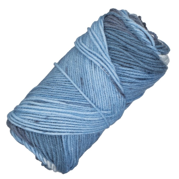 Akril kétszínű égkék kötőfonal 100g