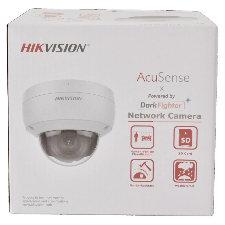 Camera de supraveghere, HIKVISION, 8MP, detectie inteligenta, 121x92mm, alb