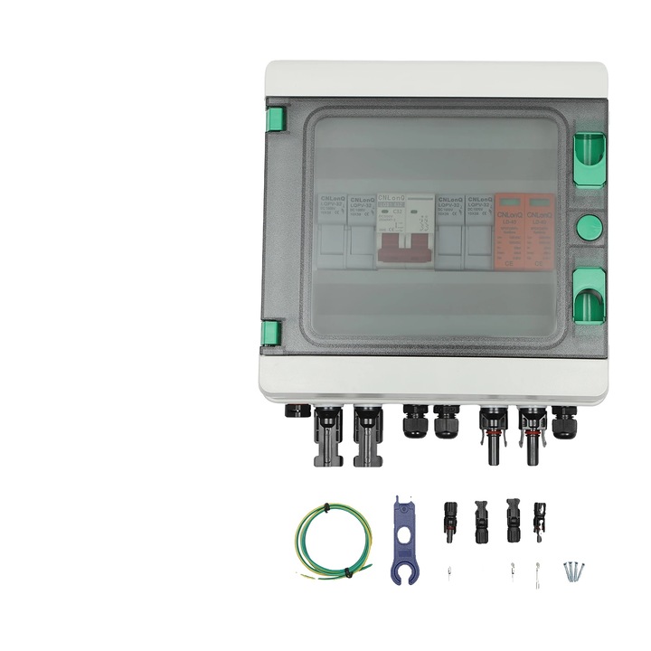 Cutie combinatoare solara, 300x200x150mm, protectie impotriva supratensiunilor, impermeabila si rezistenta la praf, pentru sisteme de energie solara pana la 10kW