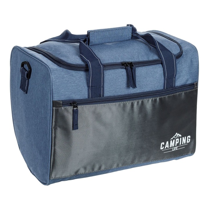 Синя дънкова изолирана чанта 40x24x28см - 26л