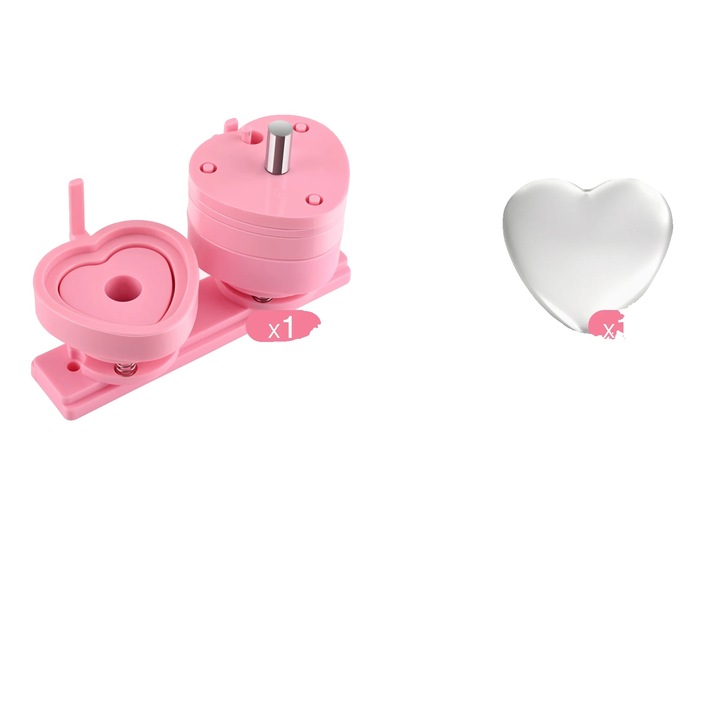 Kit realizare butoane, roz, dimensiune 57x53mm