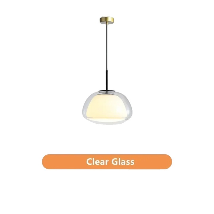 Lustra, iluminare LED, transparent, 25cm