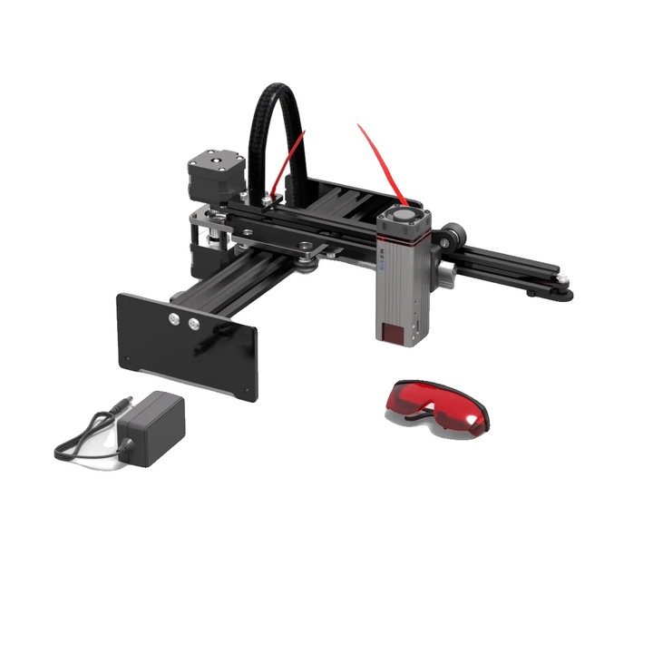 Masina de gravat si taiat cu laser, NEJE 5 E30, precizie inalta, capacitate versatila de material, 6W-12W