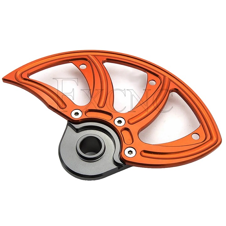 Protectie disc frana, aluminiu, instalare usoara, 22mm, portocalie