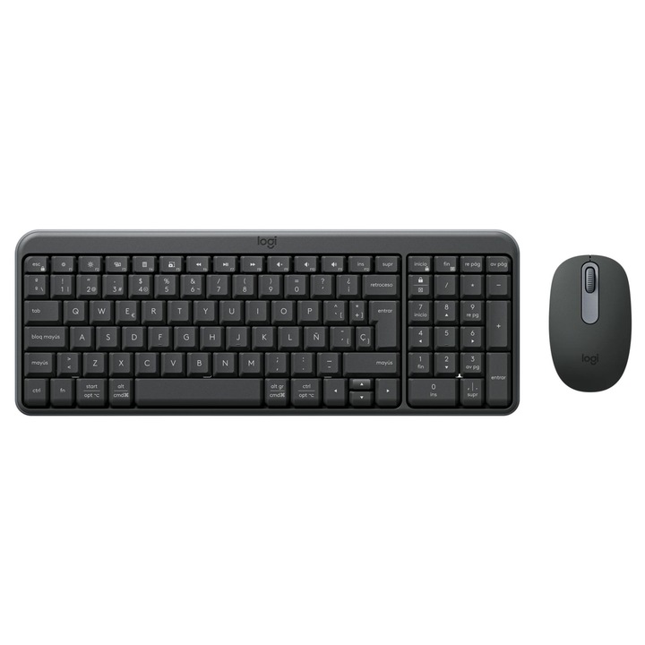 Комплект клавиатура/мишка, Logitech MK250 Combo Bluetooth, графитно сиво сив