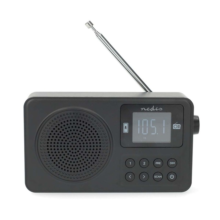 Radio FM Nedis RDFM2225BK, negru, sistem audio hi-fi