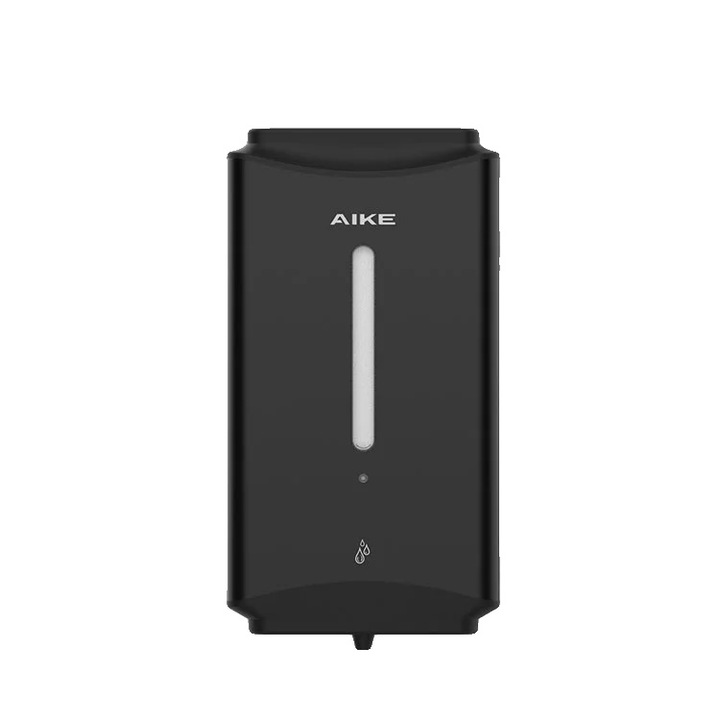 Folyékony szappan adagoló, 1100 ml űrtartalom, falra szerelhető, fekete, 13x8x26cm