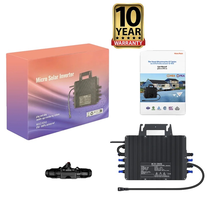 Invertor 2000W, 230V, 22-50V, eficienta maxima 97.3%, protectie IP67, dimensiuni 320x293x48mm