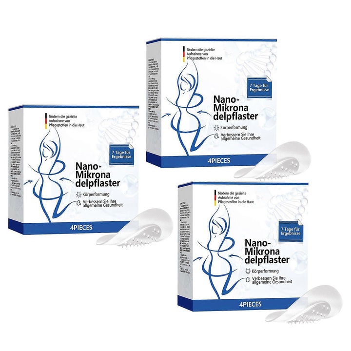 Plasturi cu microace, set 3 buc, tehnologie avansata, design confortabil, pentru fermitate si elasticitate a pielii