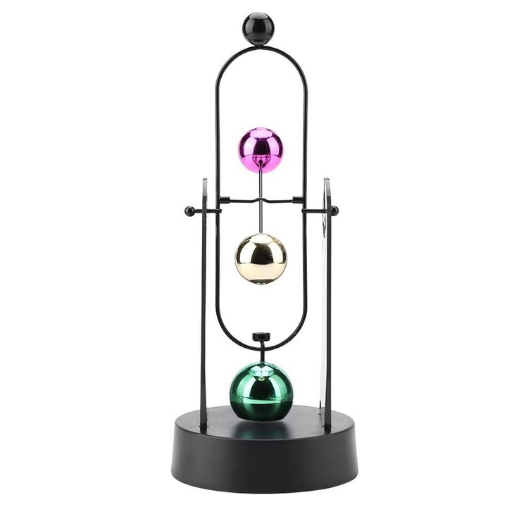 Jucarie de miscare perpetua, BOMSTOM, Minge de echilibru oscilanta, Multicolor, jucarie de birou