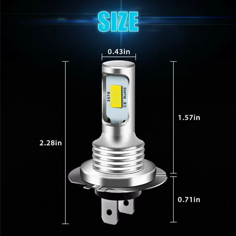 Kuuleyn Ampoule de phare antibrouillard, 2pcs 80W 6000K universel H7 LED voiture antibrouillard lampe blanc DC 12-24V Kuuleyn Ampoule de phare antibrouillard, 2pcs 80W 6000K universel H7 LED voiture antibrouillard lampe blanc DC 12-24V