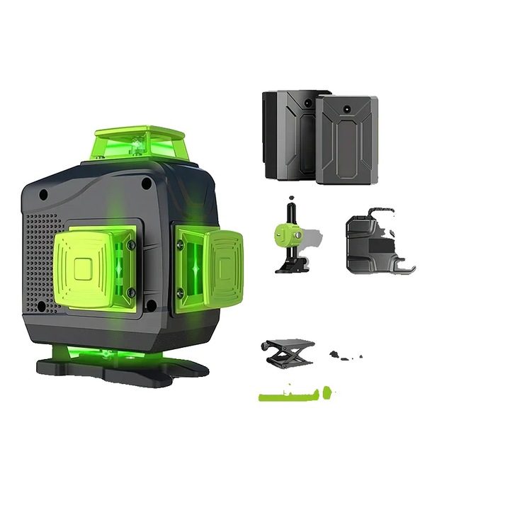 Nivela laser 4D 16 linii, verde, 34.5x15.5x29.5cm, set complet accesorii