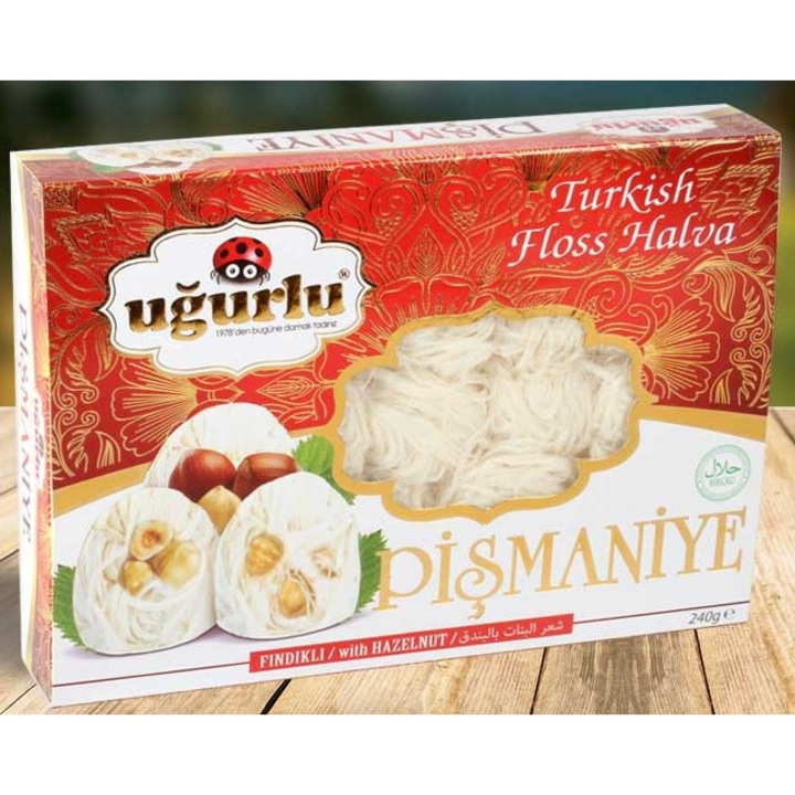 Vata de zahar traditional turcesc, Pismaniye, 240 gr - Alune