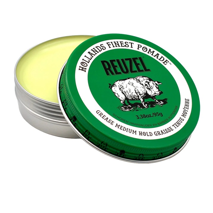 Ceara de par Reuzel Green, 95 g, aspect lucios, putere de sustinere medie