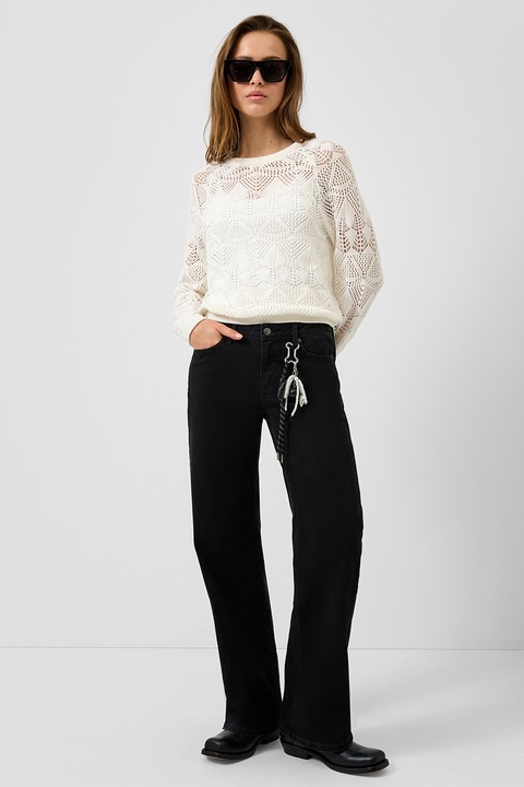 QS, Blugi drepti cu design 5 buzunare, Negru