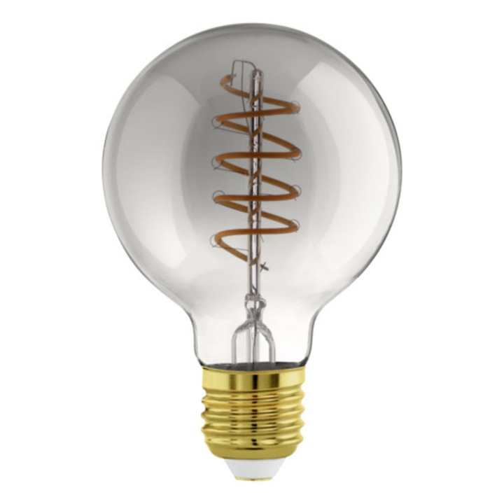 EGLO, 110286, LEDE27, fényforrás, 2000 K, E27, 1X4W, Dimmelhető, fekete-átlátszó