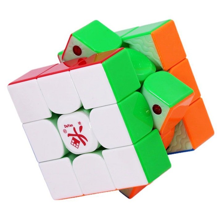 Cub logic 3x3, Dayan Zhanchi V5 M Fancy Edition, Magnetic, Maglev, Culoare Stickerless + Lubrifiant Cubicle FZ Stealth 1, 5 ml