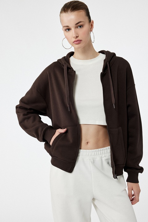 KOTON, Hanorac cu maneci cazute, Maro inchis