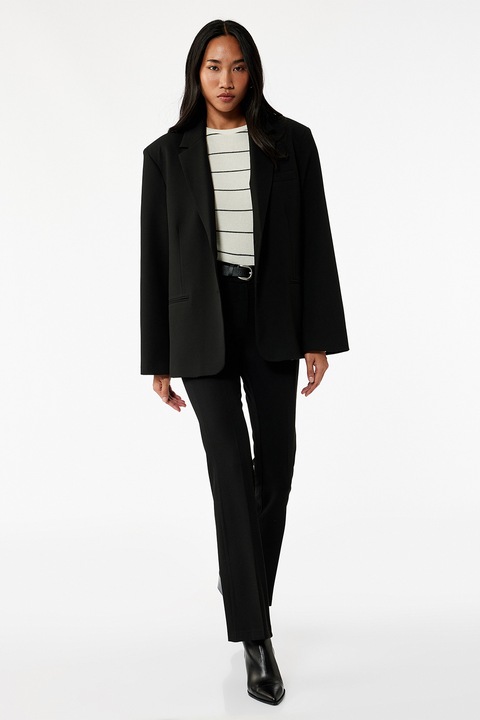 KOTON, Pantaloni slim fit cu croiala bootcut, Negru, S