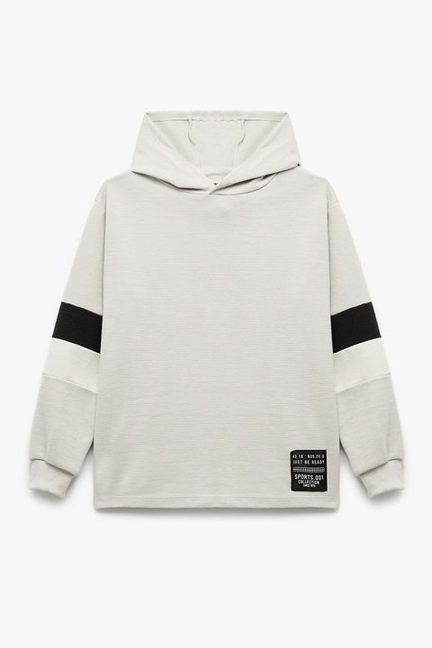 KOTON, Hanorac striat din amestec de bumbac, Gri