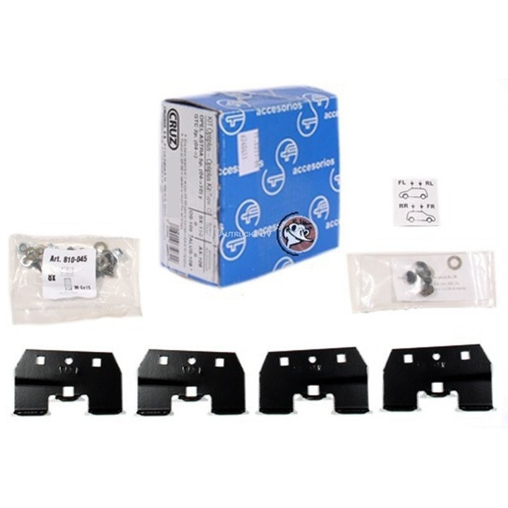 Rögzítőkészlet Optiplus keresztrudakhoz, kompatibilis a Volvo S60-nal (2010-es és újabb modellek)