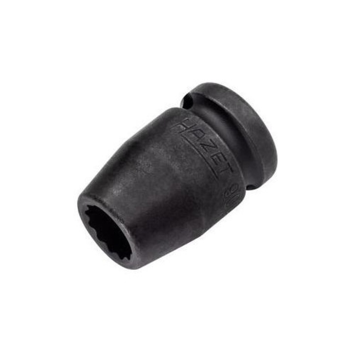Cheie tubulara de impact HAZET HZ900SZ-12, lungime 38 mm, deschidere 12 mm, prindere patrata 1/2 inch